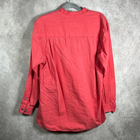 The J. Peterman Company Shirt Mens‎ Medium Red Button Front Long Sleeves Casual - Picture 4 of 8